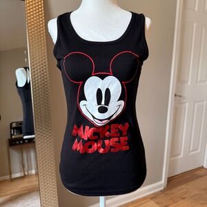 Disney Mickey Mouse Black Tank Top Kids Graphic Sleeveless Shirt L (11/13)
